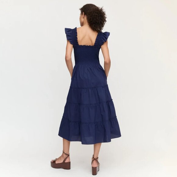 HILL HOUSE S Ellie Nap Dress in Navy - Picture 2 of 4